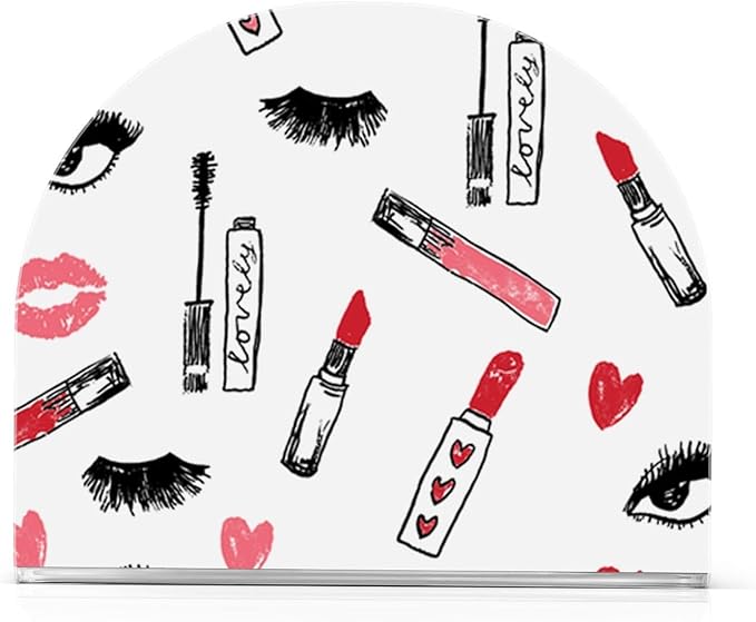 Napkin Holder Makeup-lipstick-eyelashes-beauty
