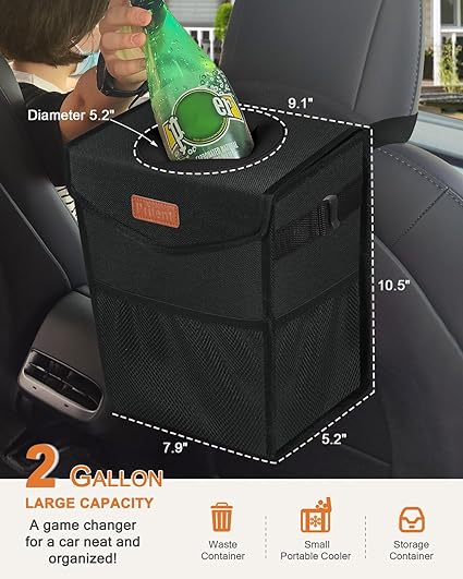 Car Trash Can with Lid - Image 2