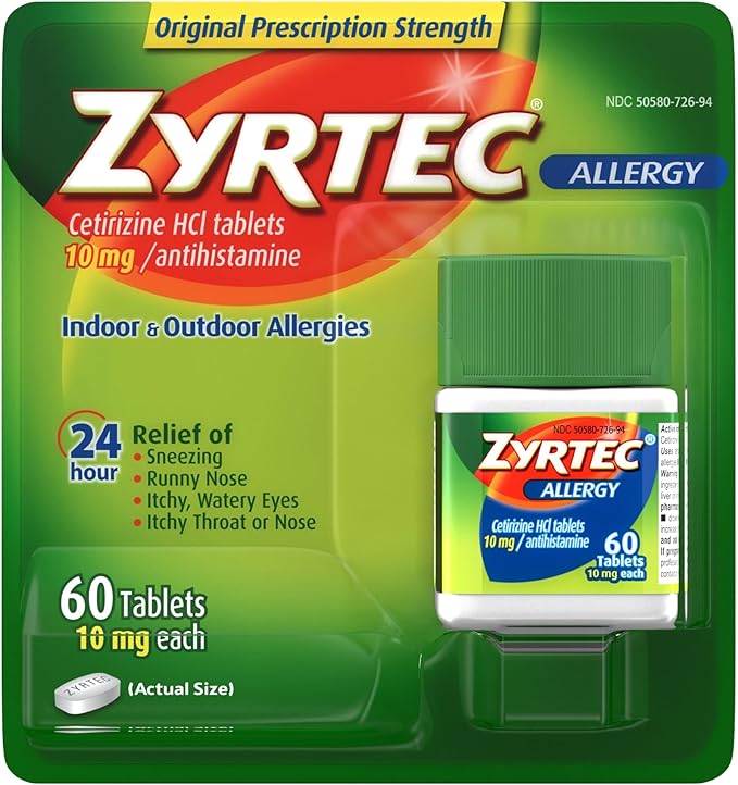 Zyrtec 24 Hour Allergy Relief Tablets